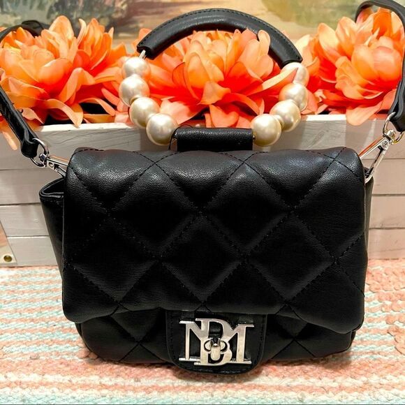 Badgley Mischka Clutch Bag w/ Faux Pearl Handle NWT - Picture 3 of 16